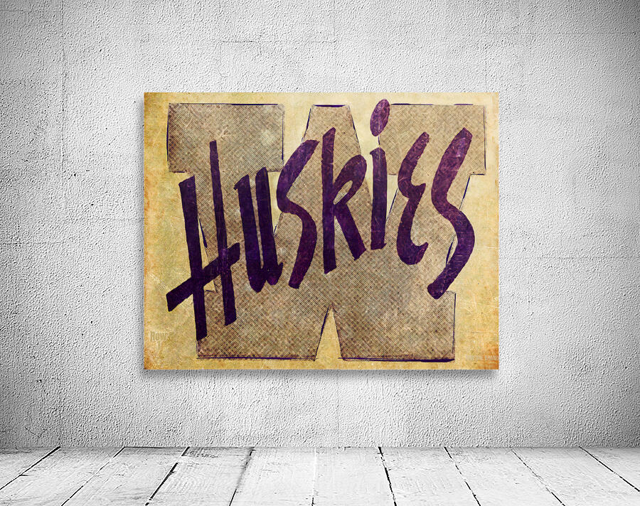 Washington Huskies Throwback Art Wall Preview