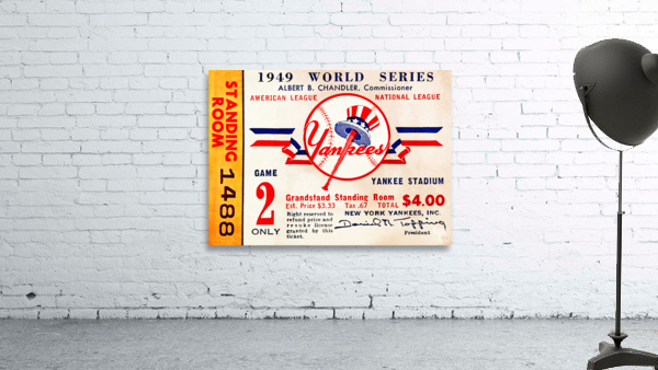 1949 World Series Ticket Art Wall Preview