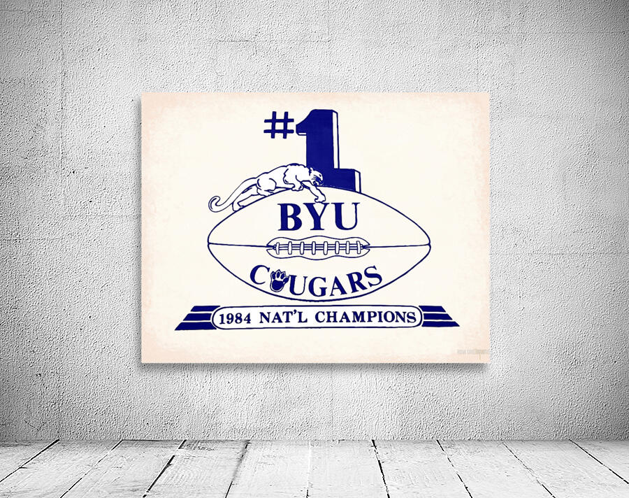 1984 BYU Football National Champions Art Wall Preview