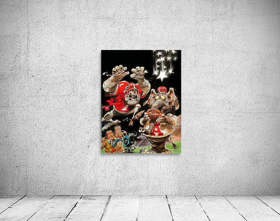 1985 Georgia vs. Alabama Football Art by Jack Davis Wall Preview
