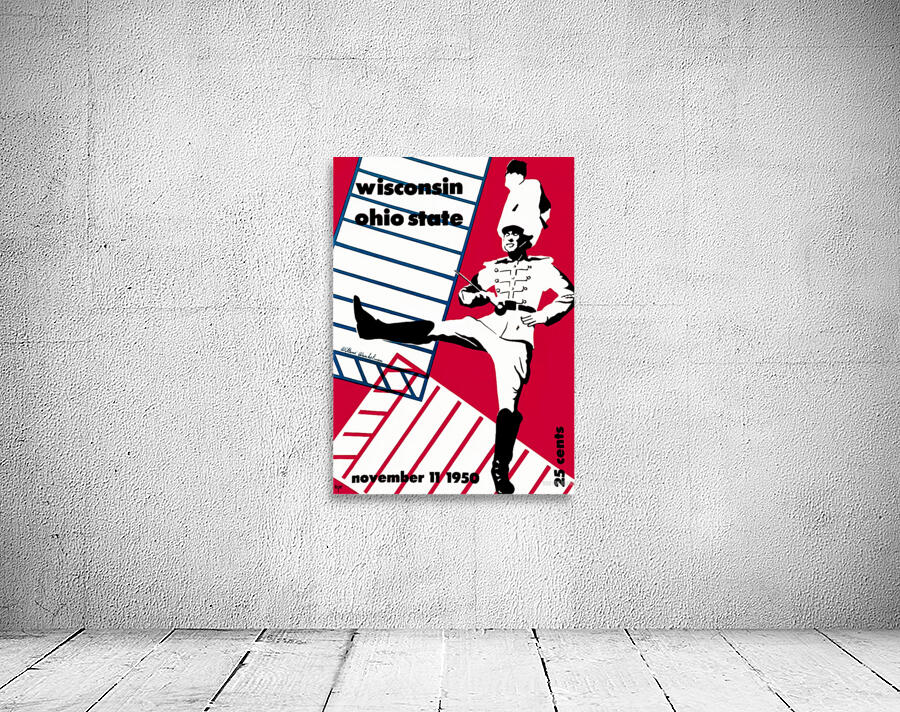 1950 Wisconsin vs. Ohio State Football Program Art Wall Preview
