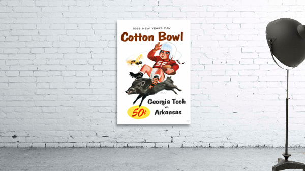 1955 Cotton Bowl Georgia Tech vs. Arkansas Wall Preview