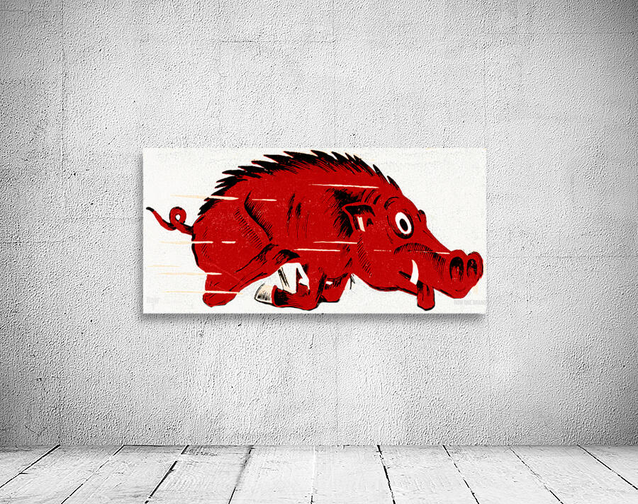 1942 Arkansas Razorback Art Wall Preview