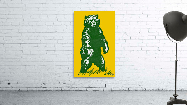 Retro 70s Baylor Bear Illustration Wall Preview