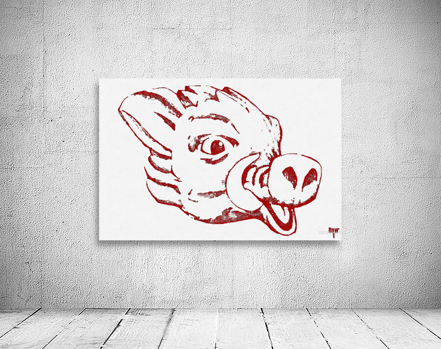 Vintage Razorback Image 1960s Vintage Arkansas Razorback Art by Row One Brand Wall Art