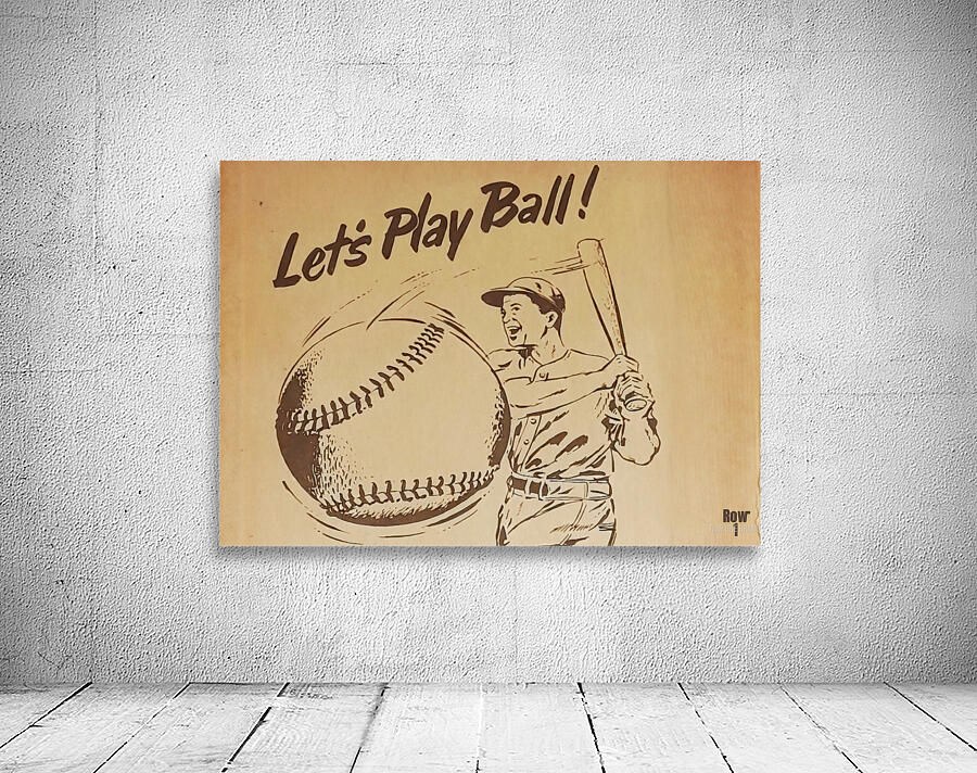 lets play ball baseball art Wall Preview