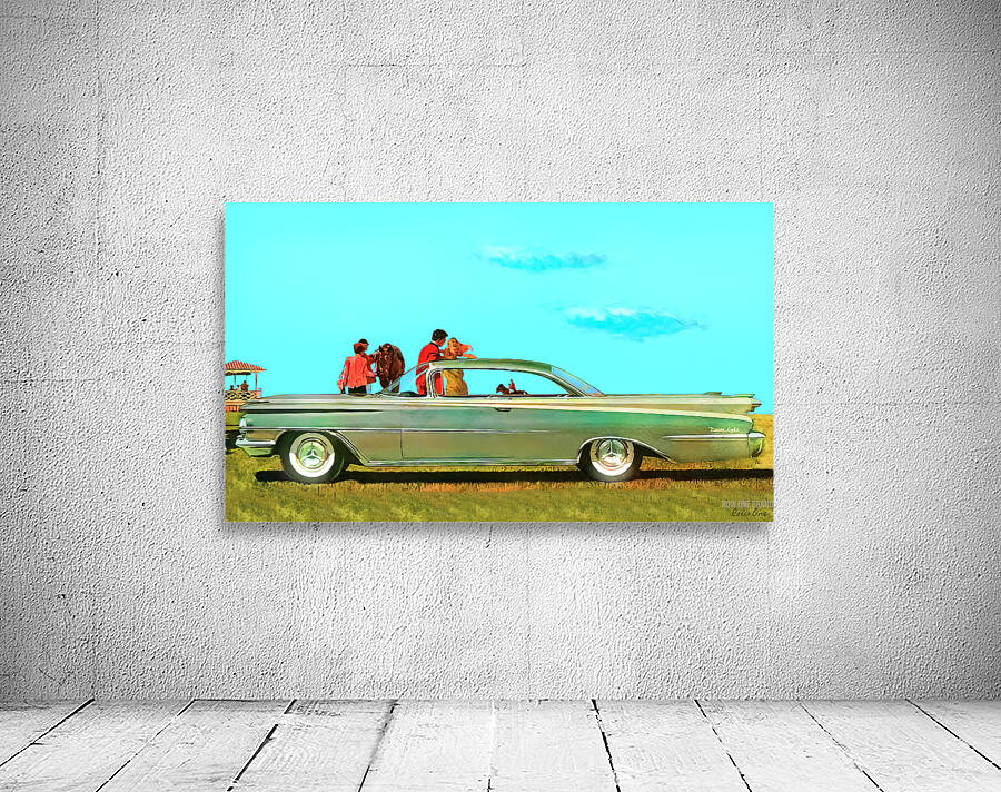 1958 oldsmobile ninety eight car art Wall Preview