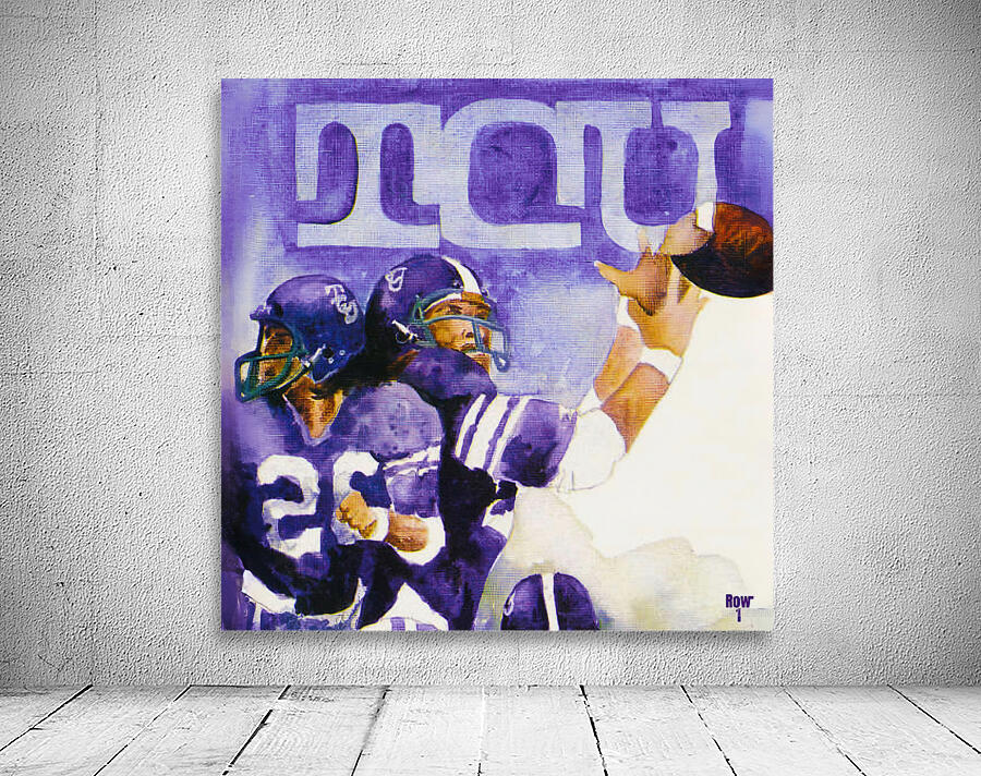 vintage tcu art football players Wall Preview