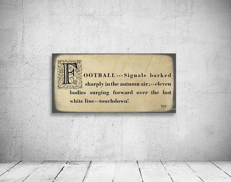 Vintage Football Word Art Wall Preview