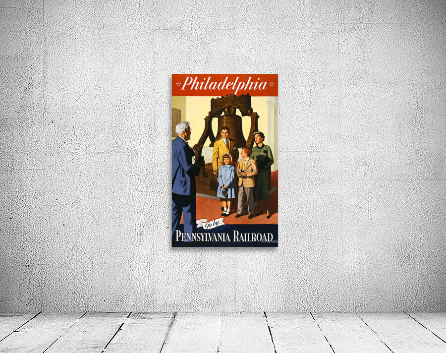 1955 philadelphia railroad train poster Wall Preview
