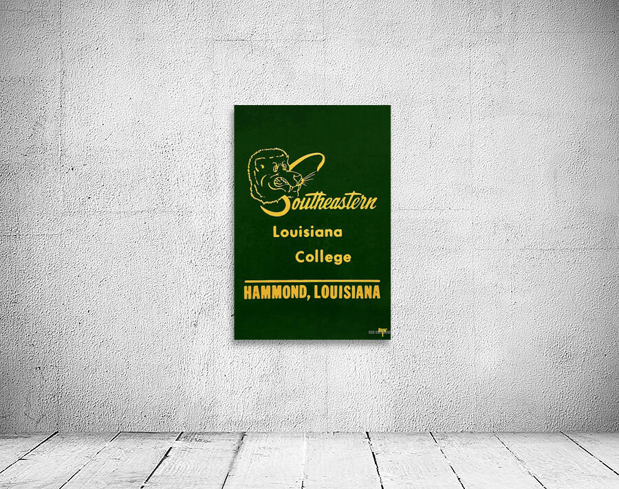 vintage southeastern college lions art Wall Preview