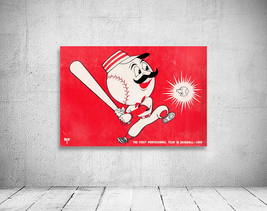 Remix Your Reds vintage cincinnati reds art remix by Row One Brand Wall Art