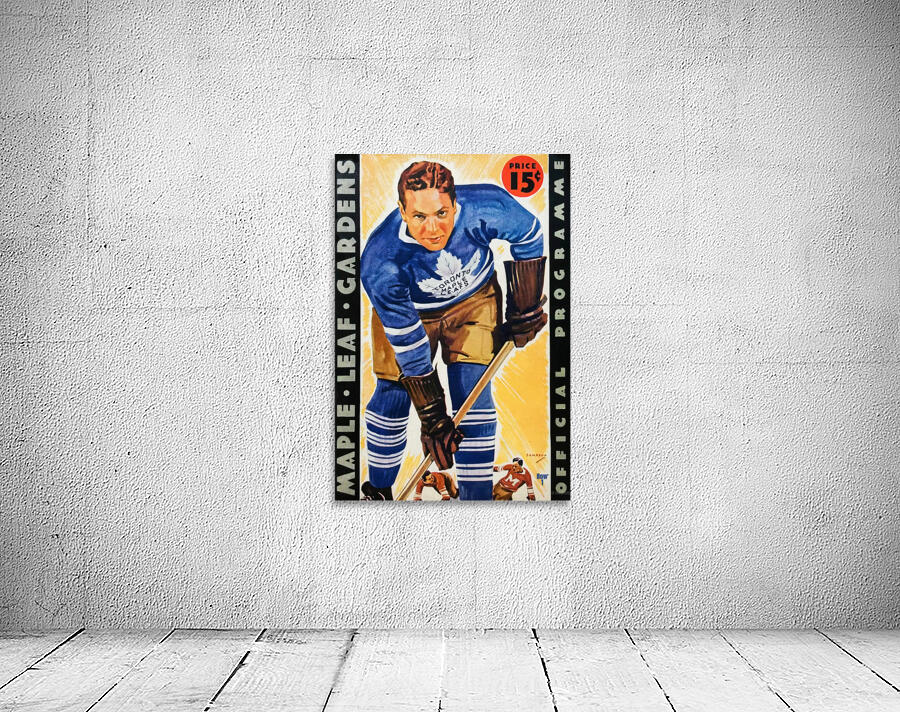 1938 toronto maple leafs hockey program art Wall Preview