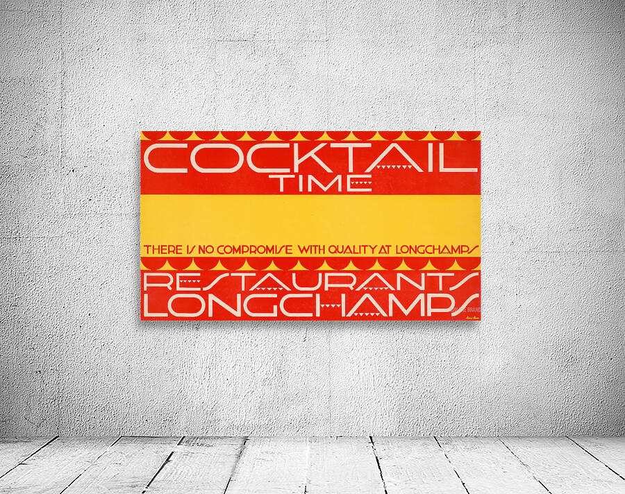 longchamps restaurant cocktail time art Wall Preview