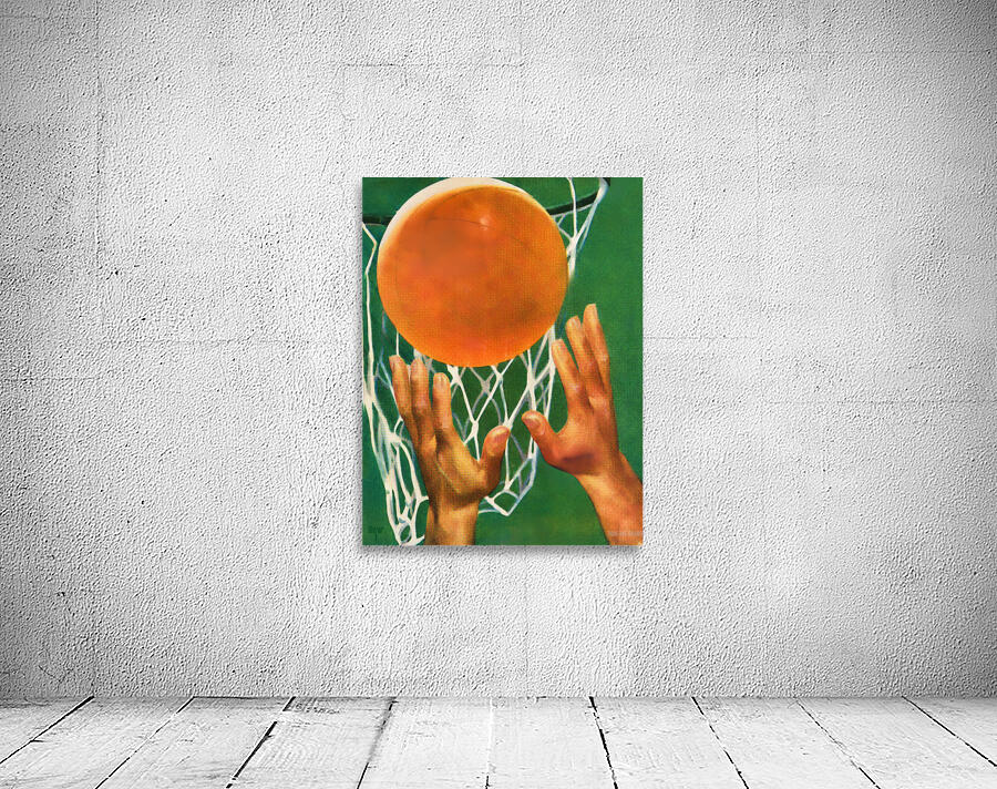 vintage sports art 1940s basketball art ball hoop Wall Preview