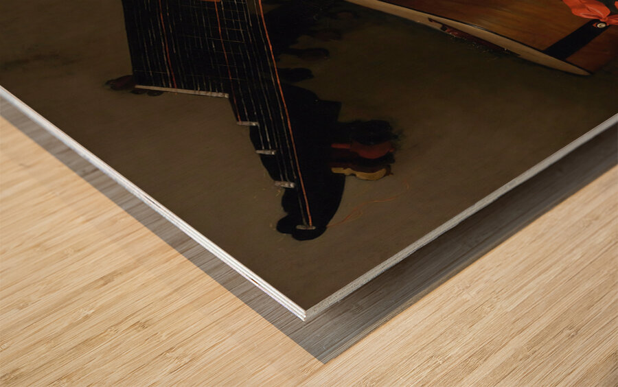 Still Life With A Lute And A Guitar Wood print