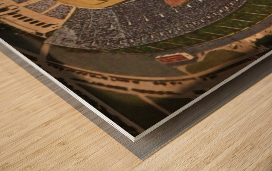 vintage los angeles coliseum viewfinder slide art Wood print