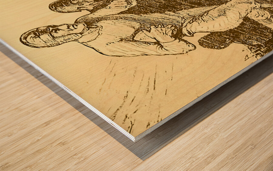 1920s football art vintage gridiron Wood print