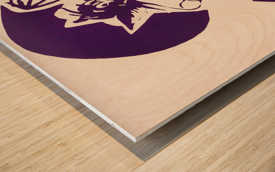 1960s kansas state wildcat art Wood print