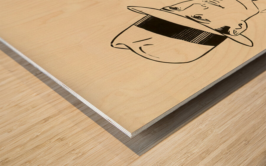 1930s stetson hat advertisement Wood print