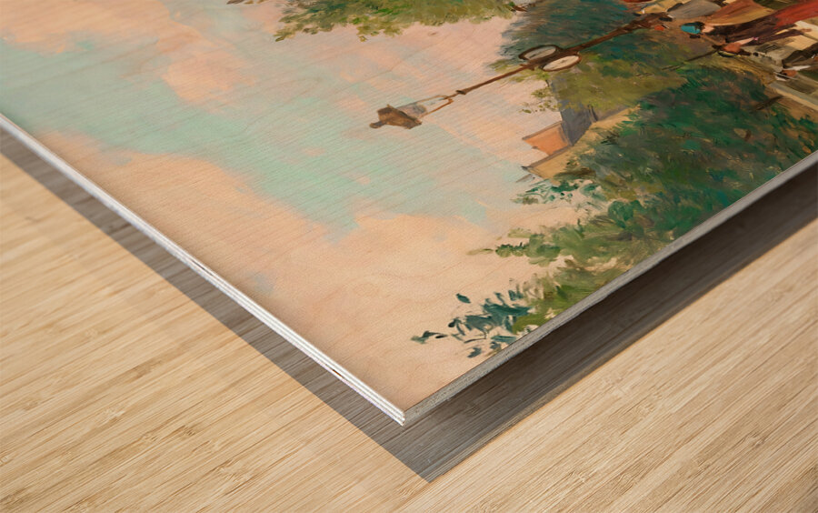 Flower Vendor Before The Madeleine Church Paris V Wood print