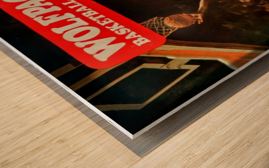 1977 NC State Basketball Throwback Art Wood print