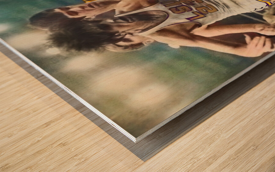 1969 LSU vs. USC Basketball Pistol Pete Art Wood print