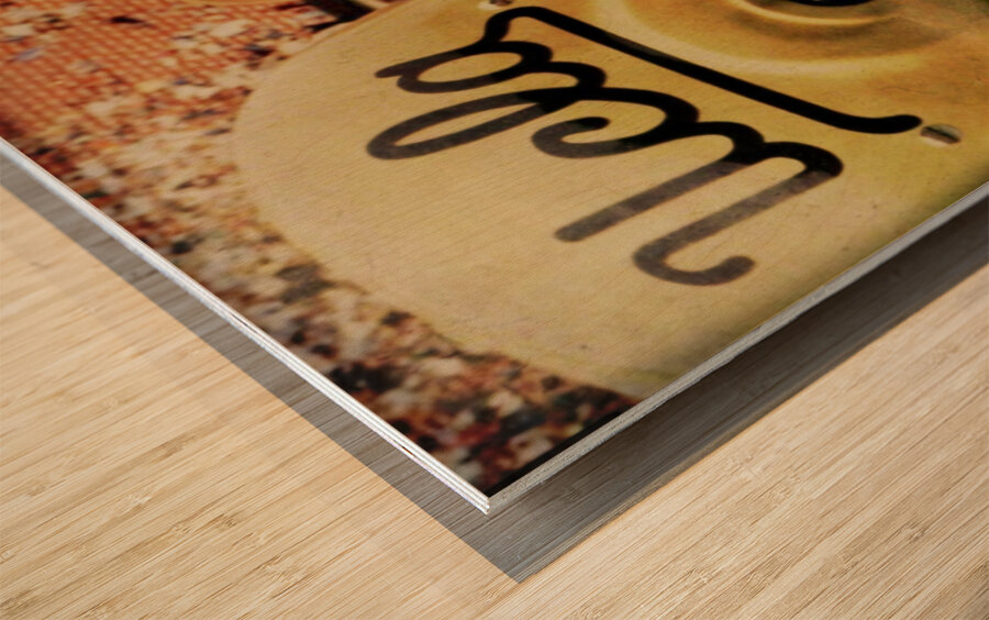 1980s ucla football helmet cart Wood print