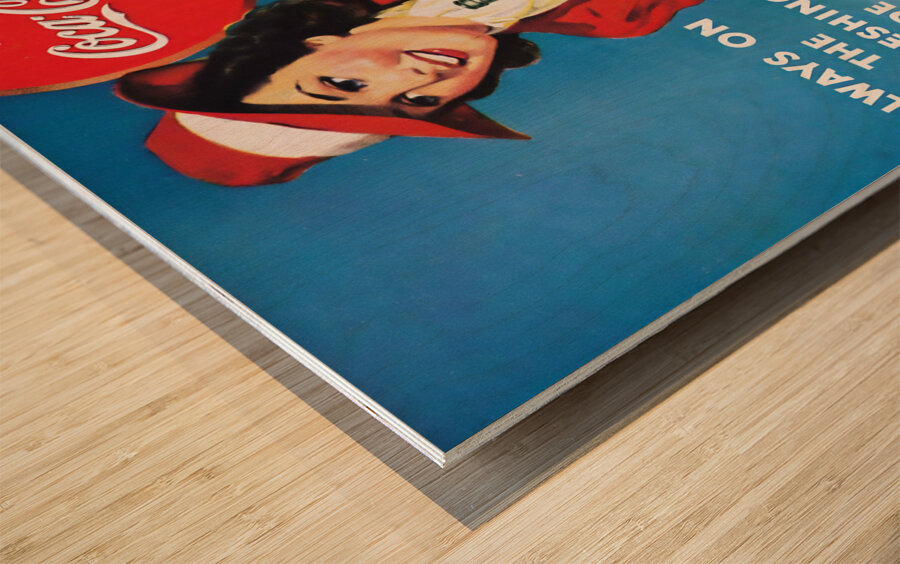 1940 coke football ad Wood print