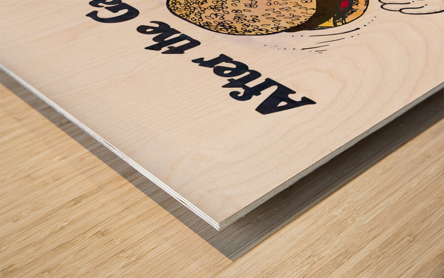 1970s mcdonalds basketball ad Wood print