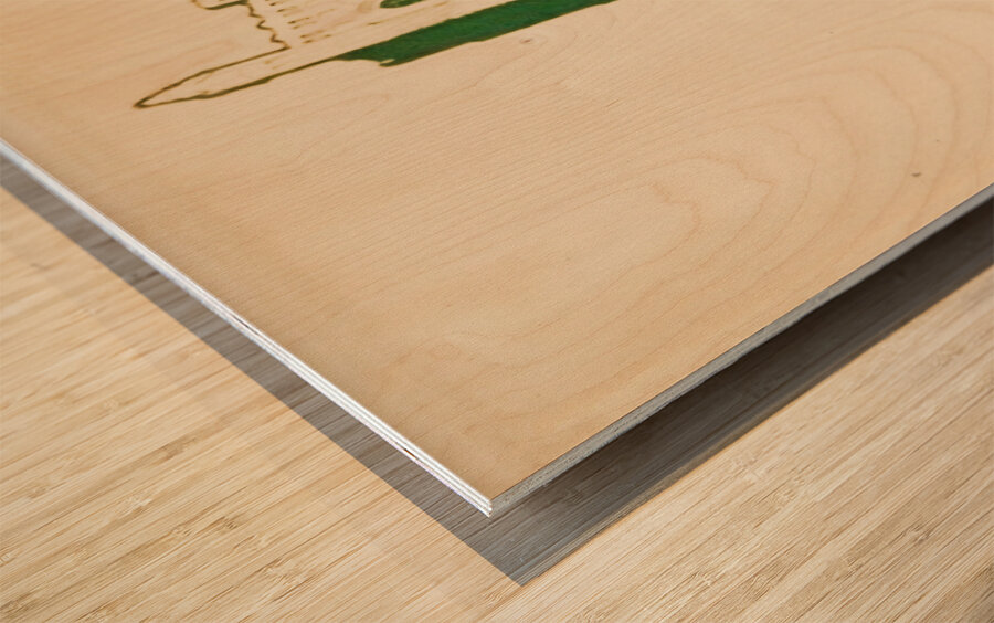 vintage michigan state msu campus art  Wood print