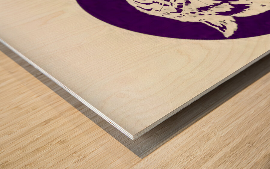 1960s clemson tiger art Wood print