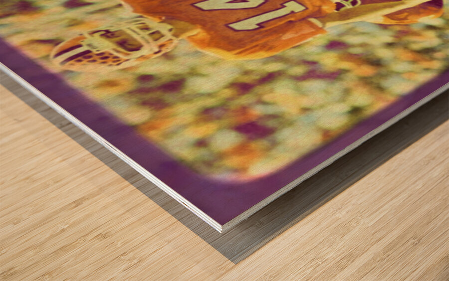 mike eppley clemson football art Wood print