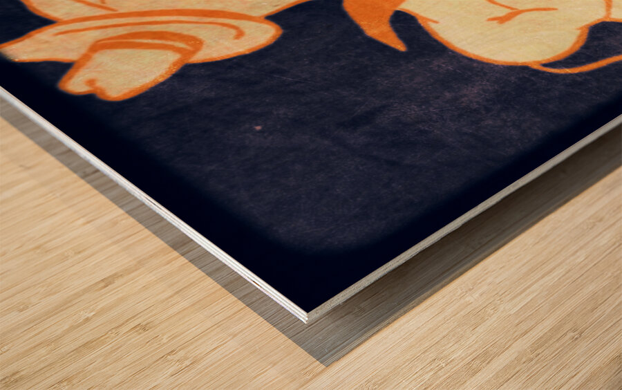 Vintage Texas Western Burro Mascot Art Wood print