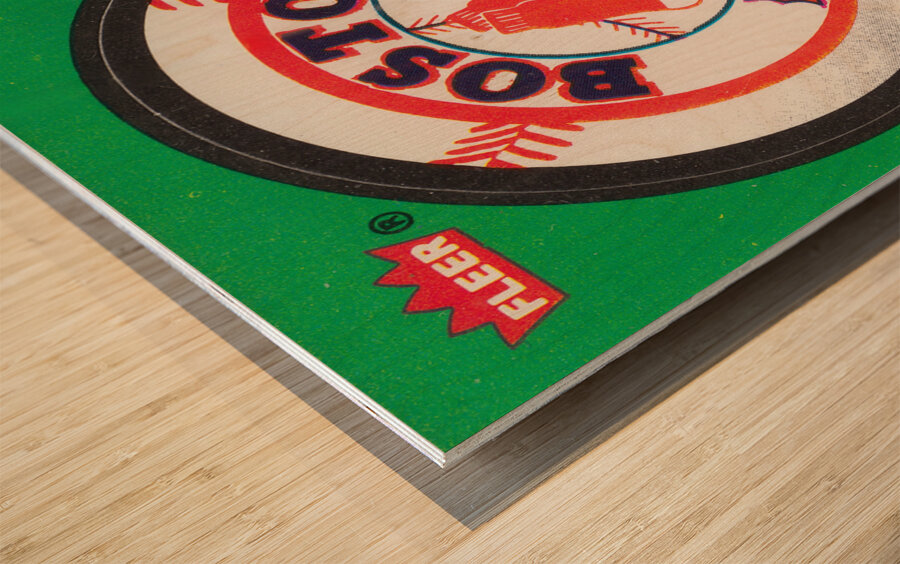 1988 Boston Red Sox Fleer Decal Art Wood print