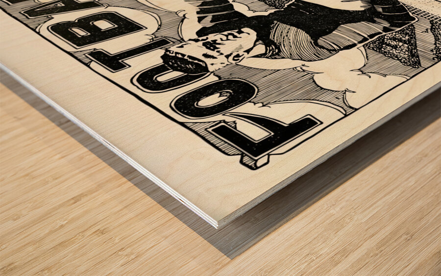 early 1900s football kicker Wood print