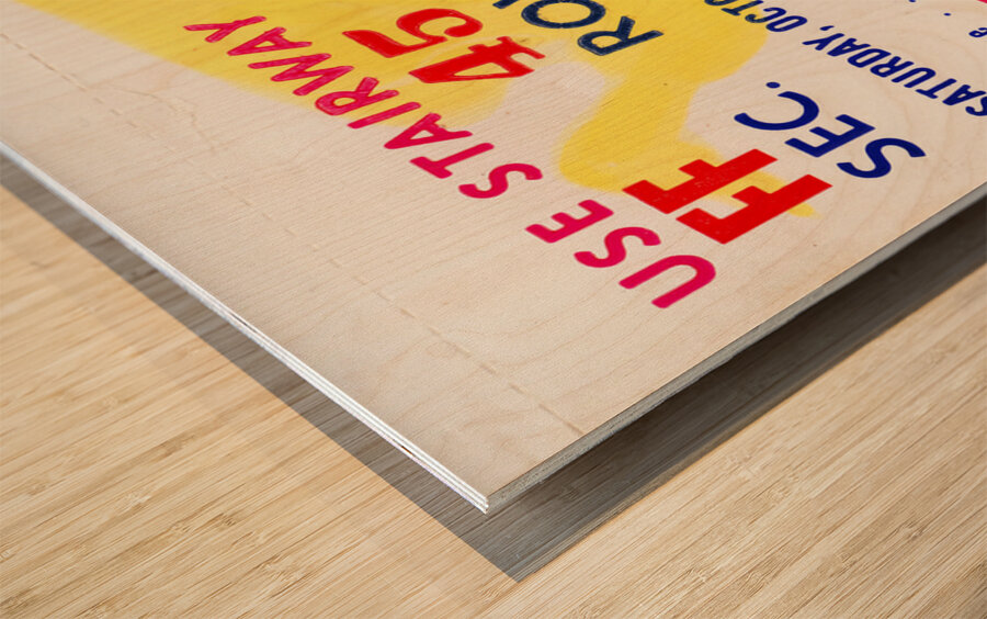 1958 Oregon Ducks vs. Cal Bears Ticket Art Wood print