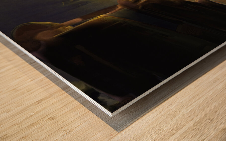 Sunset Mission Wood print