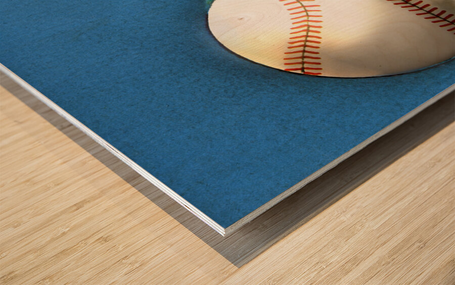 Vintage Cubs Batter Remix Art Wood print