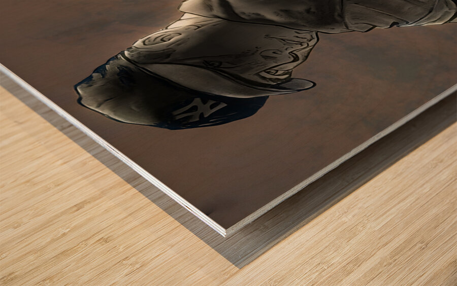 Mickey Mantle Rookie Art Wood print