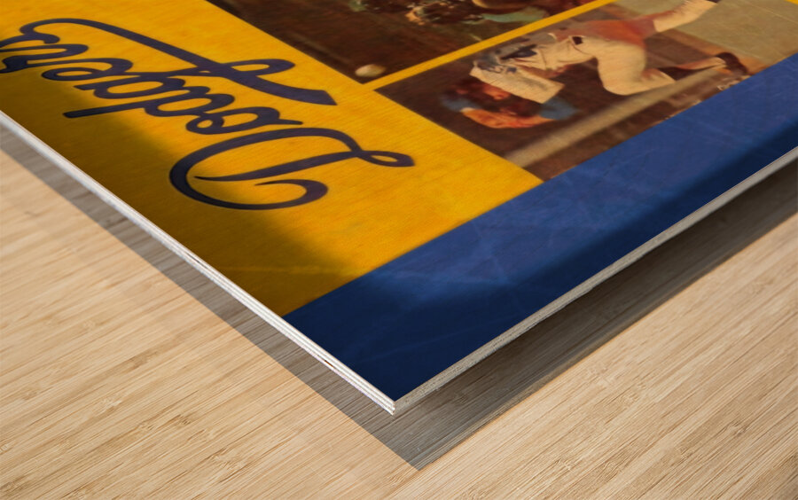 1974 LA Dodgers Baseball Viewfinder Slide Style Art Wood print