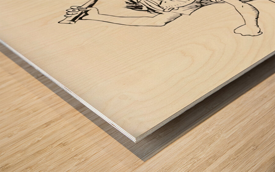 RRR Early 1900s Tennis  Wood print