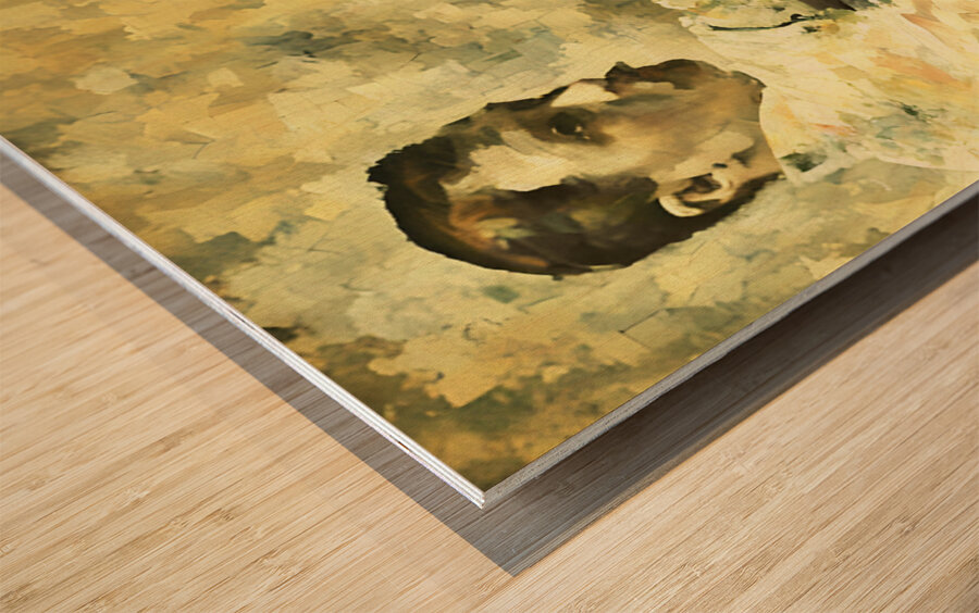 the backhand vintage tennis art Wood print