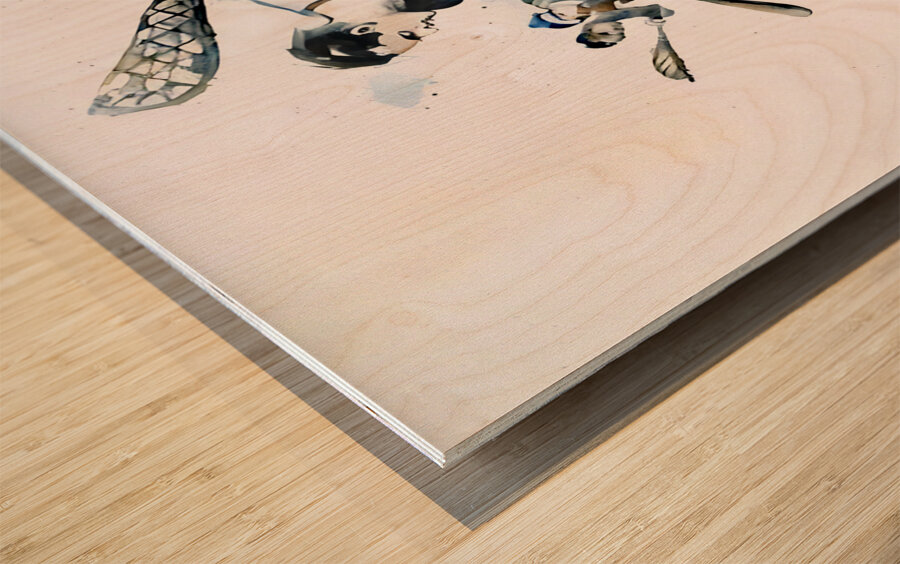 1920 lacrosse art Wood print