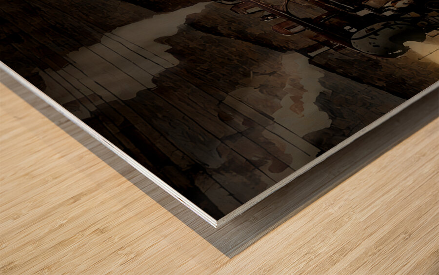 night train Wood print