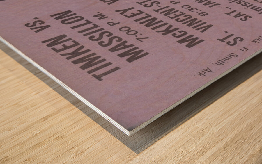 1987 timken massilon basketball ticket art  Wood print