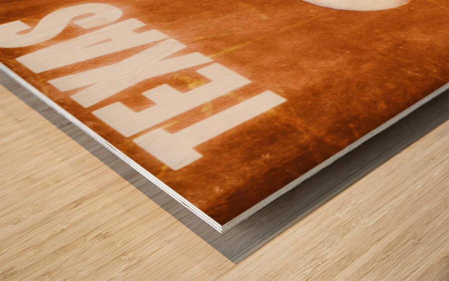 1971 texas longhorns football art remix Wood print