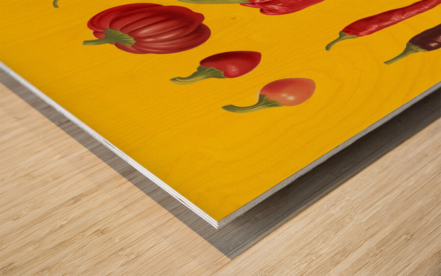 Capsicums or Chili Peppers 1876 1886 Ernst Benary Wood print