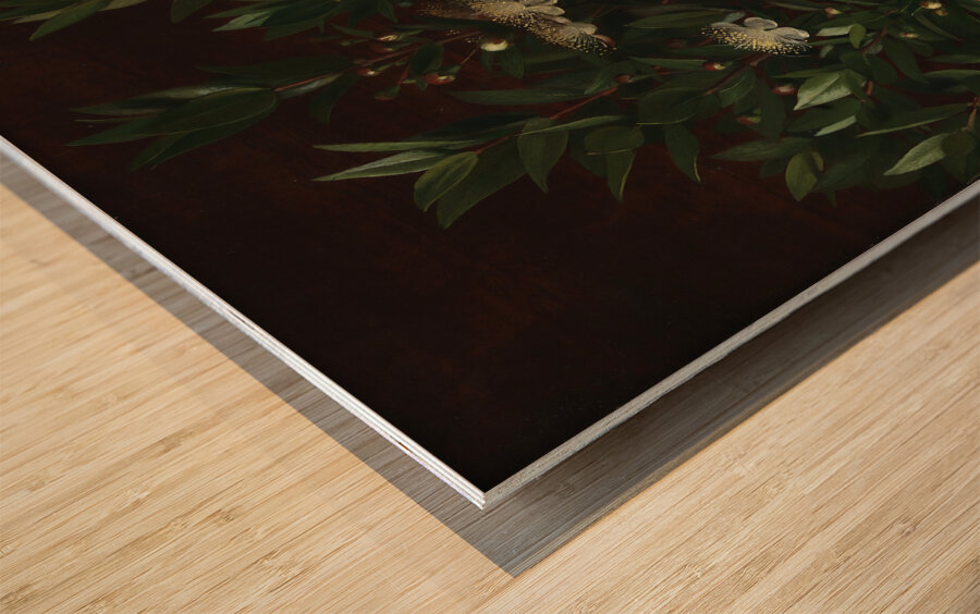 1876 Roses And Myrtles  Wood print