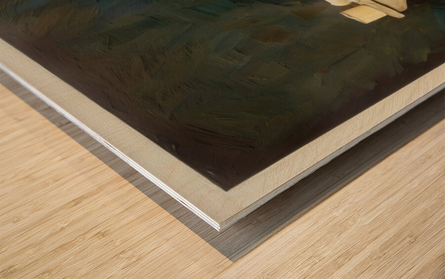 1920s Nebraska Football Locker Room Art Wood print